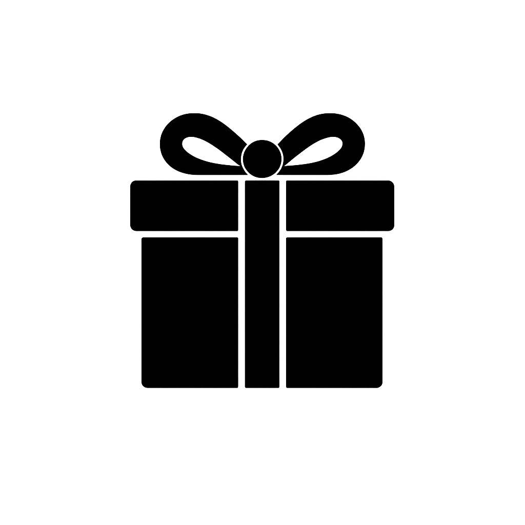 gift icon in black