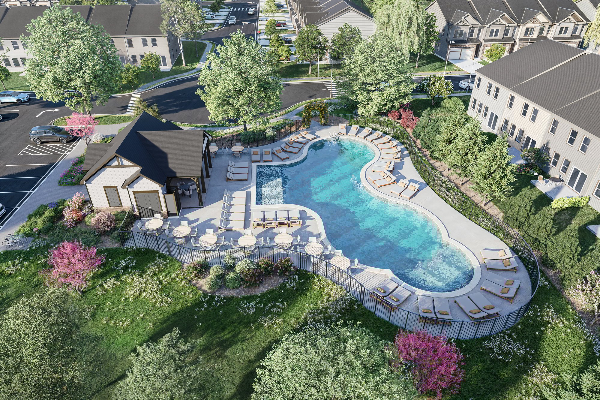 The Rosebud Clubhouse - pool rendering